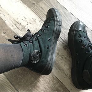 Classic black high top converse